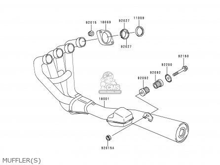 MUFFLER(S) - ZR550B9 ZEPHYR 1998 FG