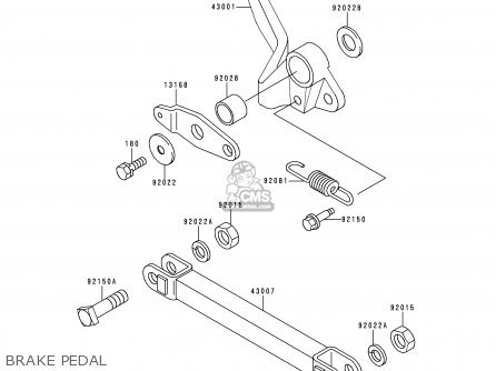 BRAKE PEDAL - ZR550B9 ZEPHYR 1998 FG