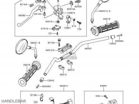 HANDLEBAR - ZR550B9 ZEPHYR 1998 FG