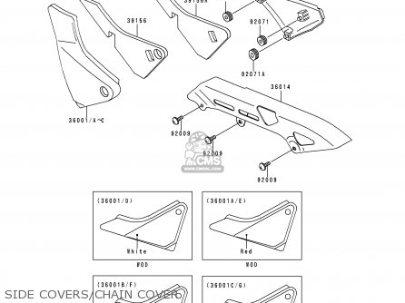 SIDE COVERS/CHAIN COVER - ZR550B9 ZEPHYR 1998 FG