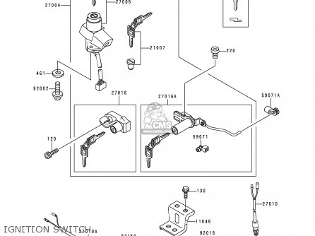 IGNITION SWITCH - ZR550B9 ZEPHYR 1998 FG