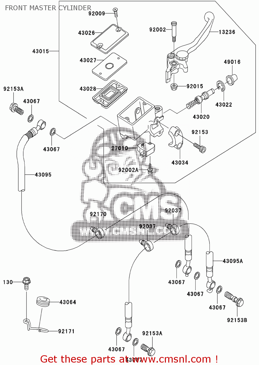 Kawasaki ZR750J1H Z750 2004 EUROPE,MIDDLE EAST,AFRICA,UK,FR FRONT