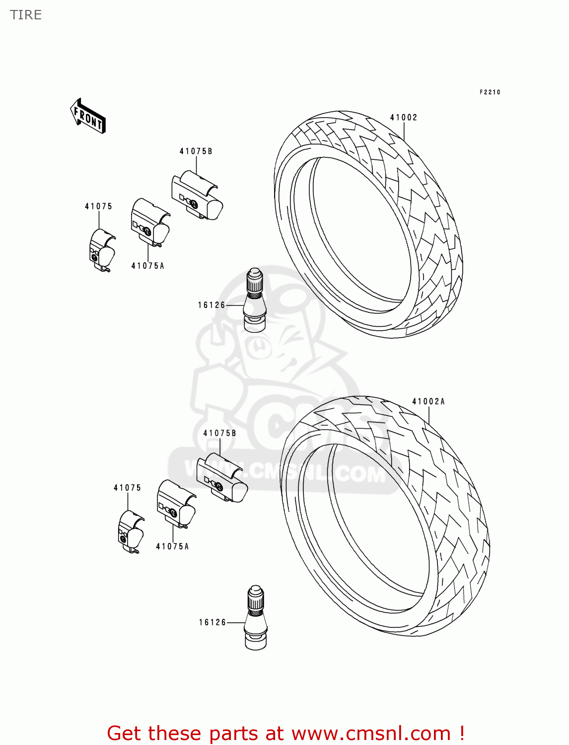 TIRE ZR750C1 ZEPHYR 1991 USA CALIFORNIA CANADA