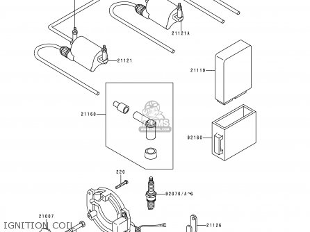 IGNITION COIL - ZR750C1 ZEPHYR 1991 USA CALIFORNIA CANADA