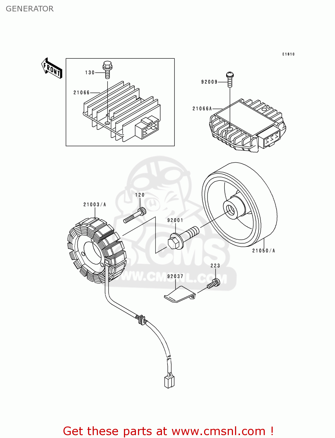 GENERATOR ZR750C1 ZEPHYR 750 1991 EUROPE UK FR AR FG GR IT NR SD SP ST