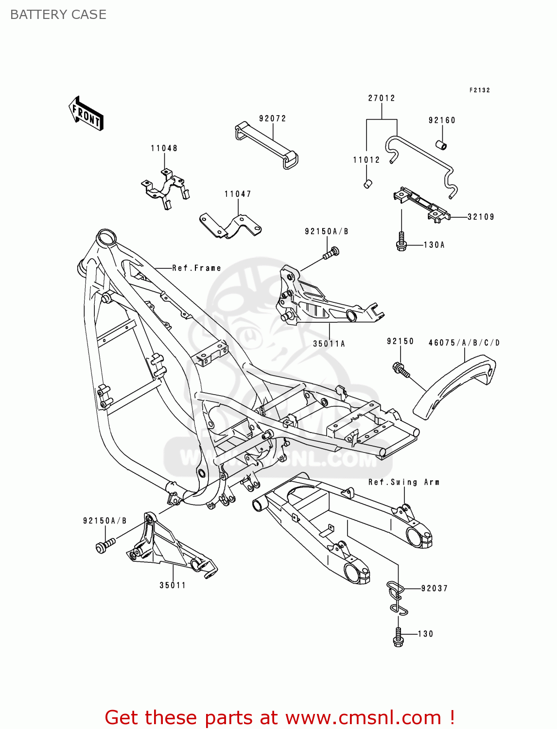 BATTERY CASE ZR750C1 ZEPHYR 750 1991 EUROPE UK FR AR FG GR IT NR SD SP ST