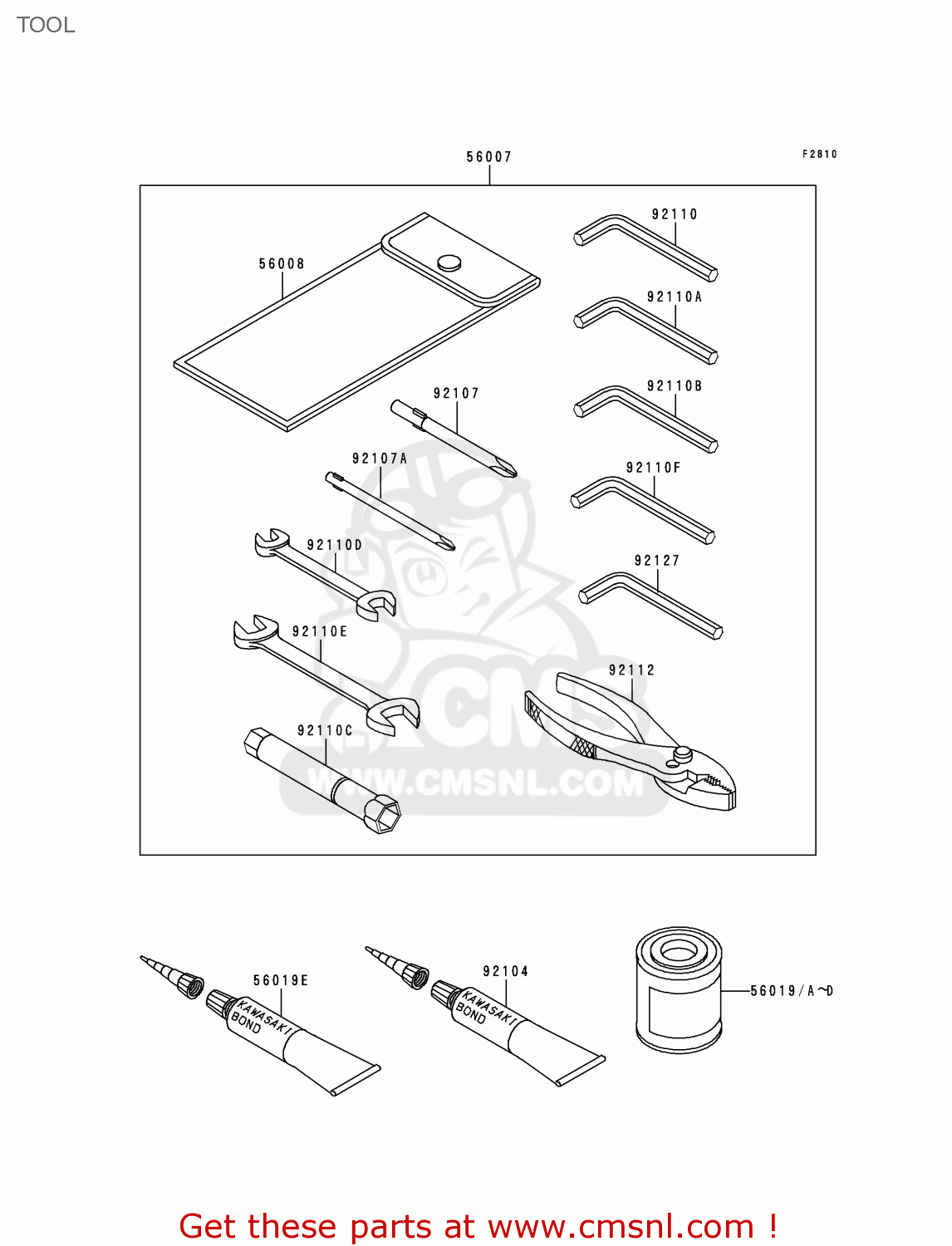TOOL ZR750C1 ZEPHYR 750 1991 EUROPE UK FR AR FG GR IT NR SD SP ST