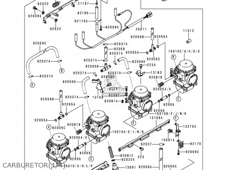 CARBURETOR(1/4) - ZR750C1 ZEPHYR 750 1991 EUROPE UK FR AR FG GR IT NR SD SP ST