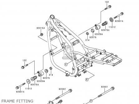FRAME FITTING - ZR750C1 ZEPHYR 750 1991 EUROPE UK FR AR FG GR IT NR SD SP ST