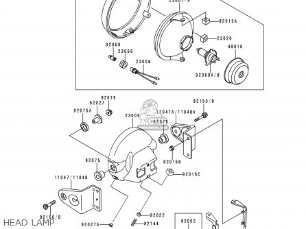 HEAD LAMP - ZR750C1 ZEPHYR 750 1991 EUROPE UK FR AR FG GR IT NR SD SP ST