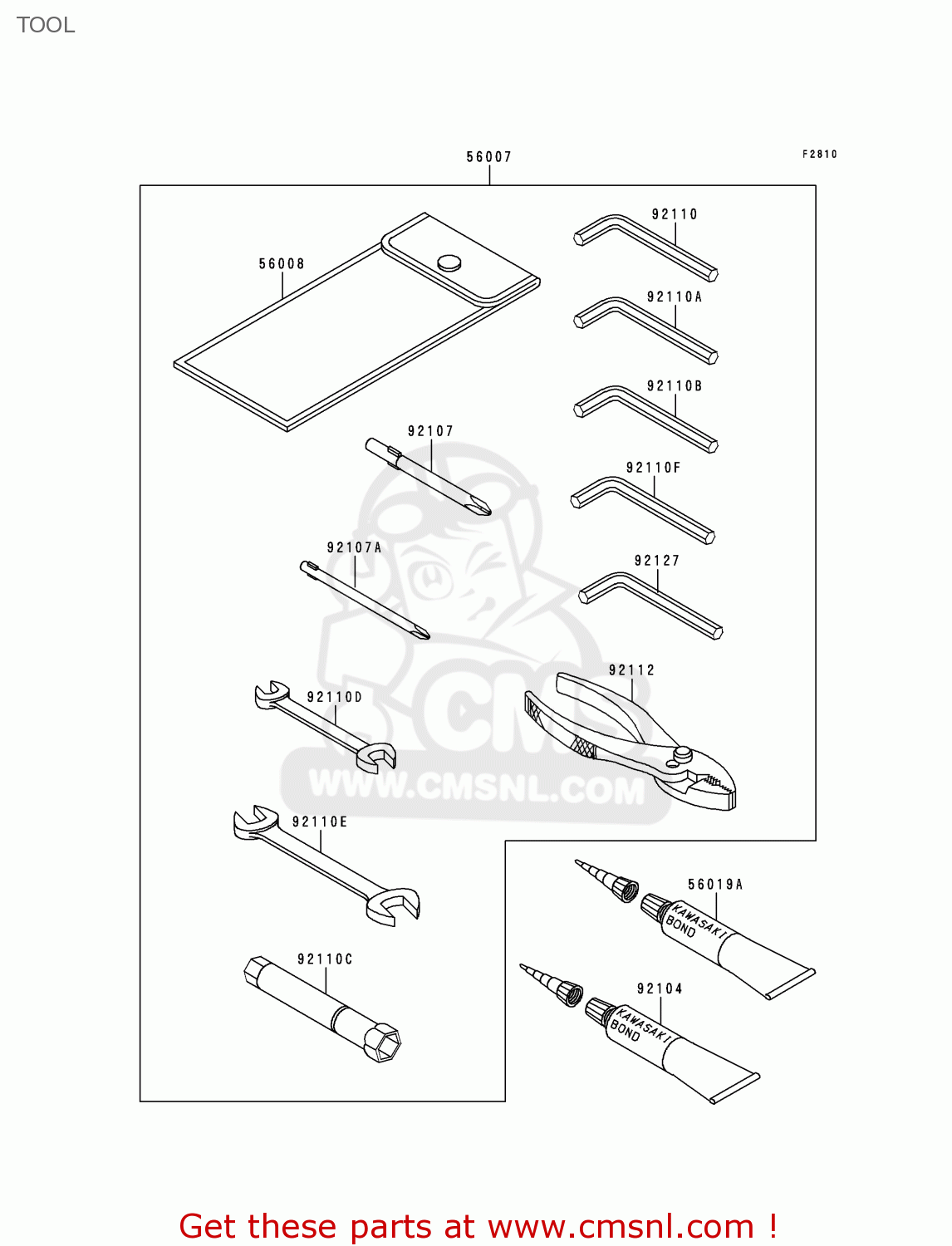 TOOL ZR750C2 ZEPHYR 1992 USA CALIFORNIA CANADA