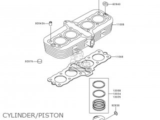 CYLINDER/PISTON - ZR750C2 ZEPHYR 1992 USA CALIFORNIA CANADA