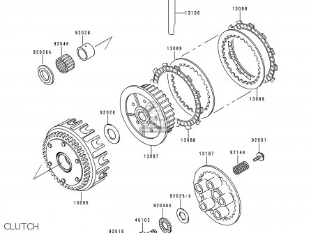 CLUTCH - ZR750C2 ZEPHYR 1992 USA CALIFORNIA CANADA