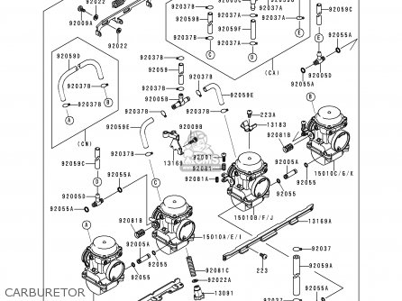 CARBURETOR - ZR750C2 ZEPHYR 1992 USA CALIFORNIA CANADA