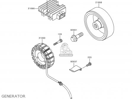 GENERATOR - ZR750C2 ZEPHYR 1992 USA CALIFORNIA CANADA