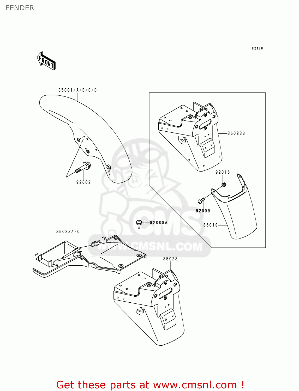 FENDER ZR750C2 ZEPHYR 750 1992 EUROPE UK FR AR FG GR IT NR SD SP ST