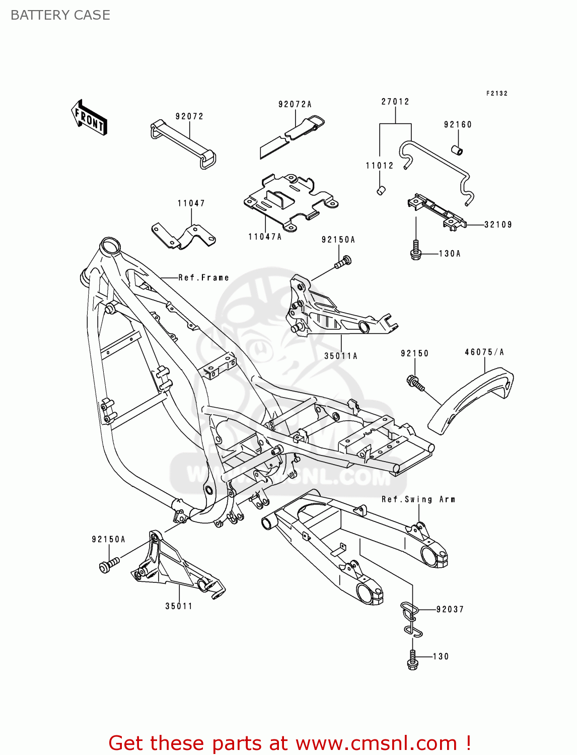 BATTERY CASE ZR750C3 ZEPHYR 1993 USA CALIFORNIA CANADA