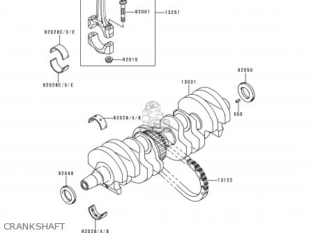 CRANKSHAFT - ZR750C3 ZEPHYR 1993 USA CALIFORNIA CANADA