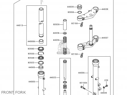 FRONT FORK - ZR750C3 ZEPHYR 1993 USA CALIFORNIA CANADA