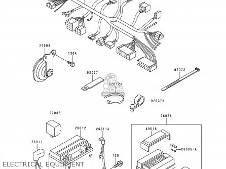 ELECTRICAL EQUIPMENT - ZR750C3 ZEPHYR 1993 USA CALIFORNIA CANADA
