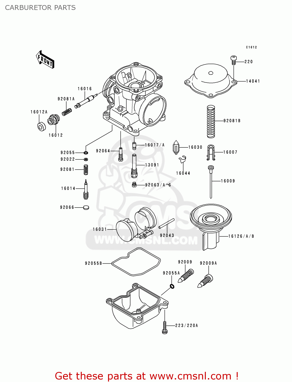 CARBURETOR PARTS ZR750C3 ZEPHYR 750 1993 EUROPE UK FR AR FG GR IT NR SP ST