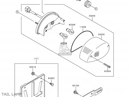 TAIL LAMP - ZR750C3 ZEPHYR 750 1993 EUROPE UK FR AR FG GR IT NR SP ST