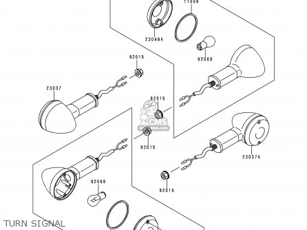 TURN SIGNAL - ZR750C3 ZEPHYR 750 1993 EUROPE UK FR AR FG GR IT NR SP ST