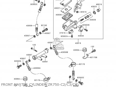 FRONT MASTER CYLINDER(ZR750-C2/C3/C4) - ZR750C4 ZEPHYR 750 1994 EUROPE UK FR AR FG GR NR SP ST