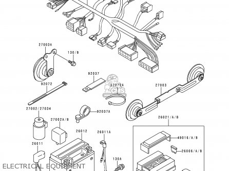 ELECTRICAL EQUIPMENT - ZR750C4 ZEPHYR 750 1994 EUROPE UK FR AR FG GR NR SP ST