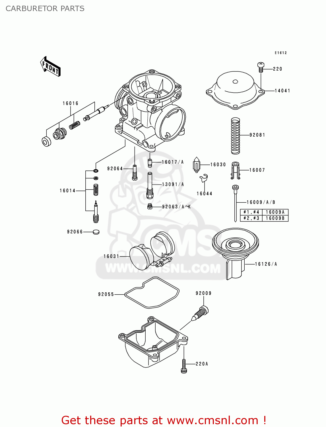 CARBURETOR PARTS ZR750C5 ZEPHYR 750 1995 EUROPE UK FR NL AR FG GR SP ST