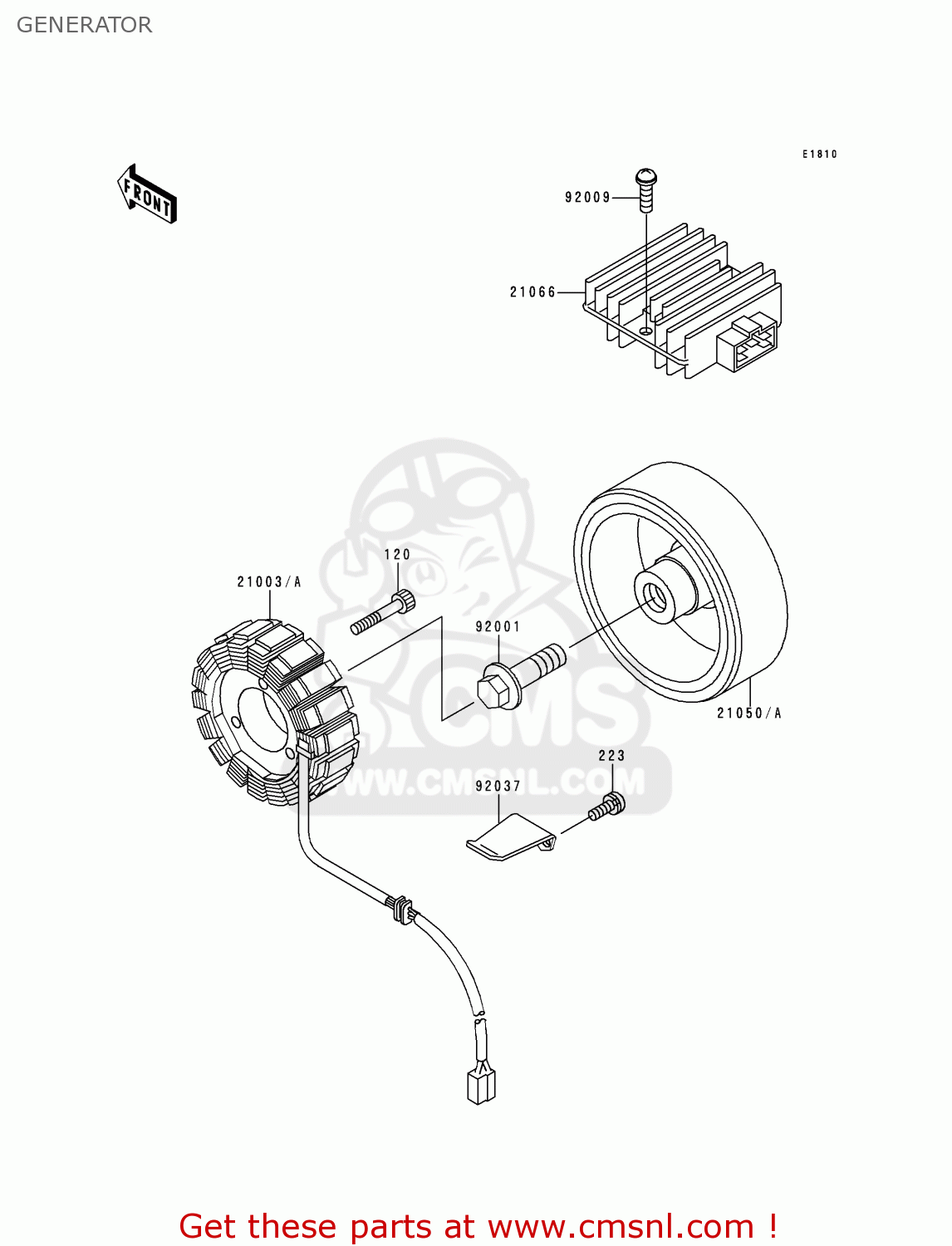 GENERATOR ZR750C5 ZEPHYR 750 1995 EUROPE UK FR NL AR FG GR SP ST