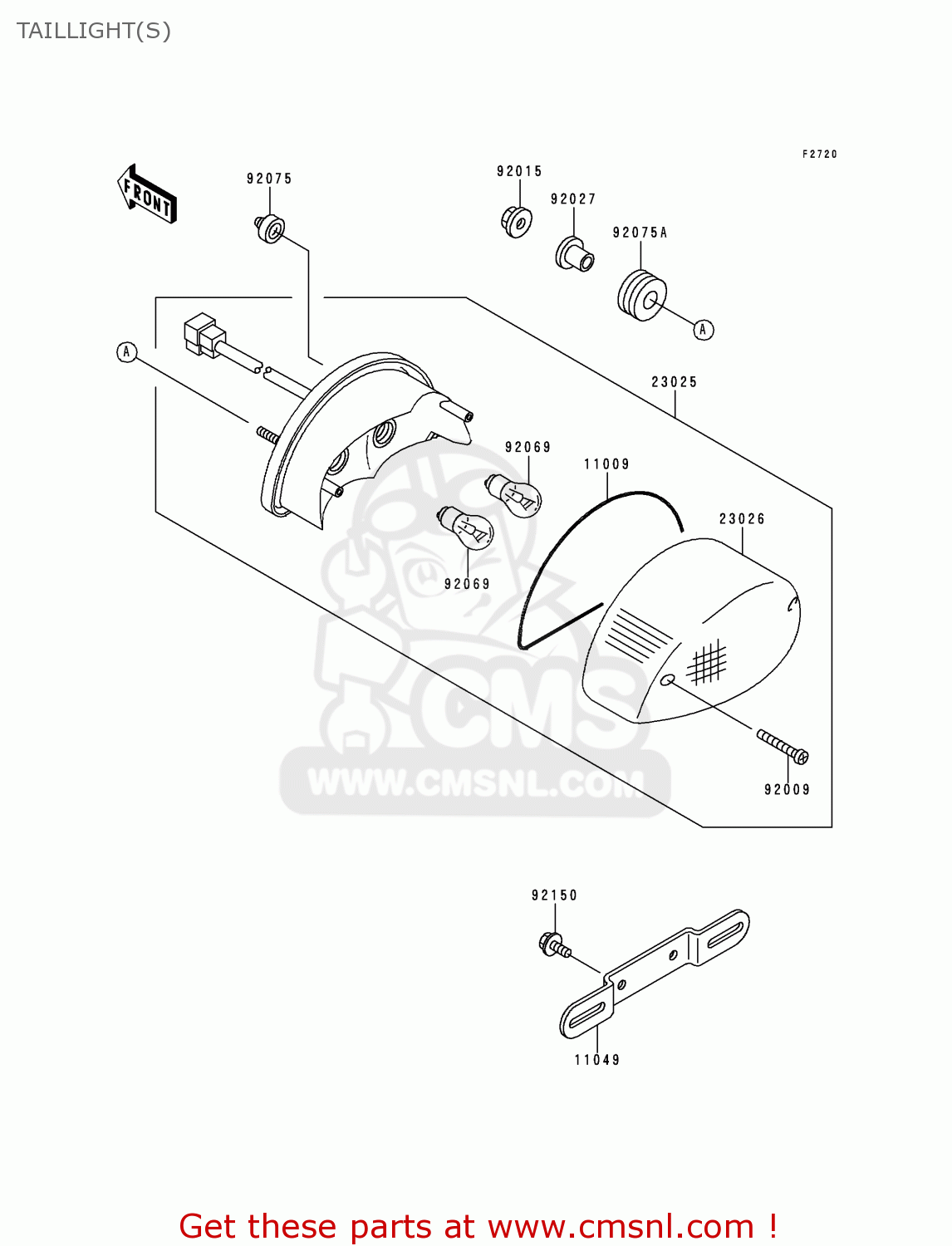 TAILLIGHT(S) ZR750C5 ZEPHYR 750 1995 EUROPE UK FR NL AR FG GR SP ST