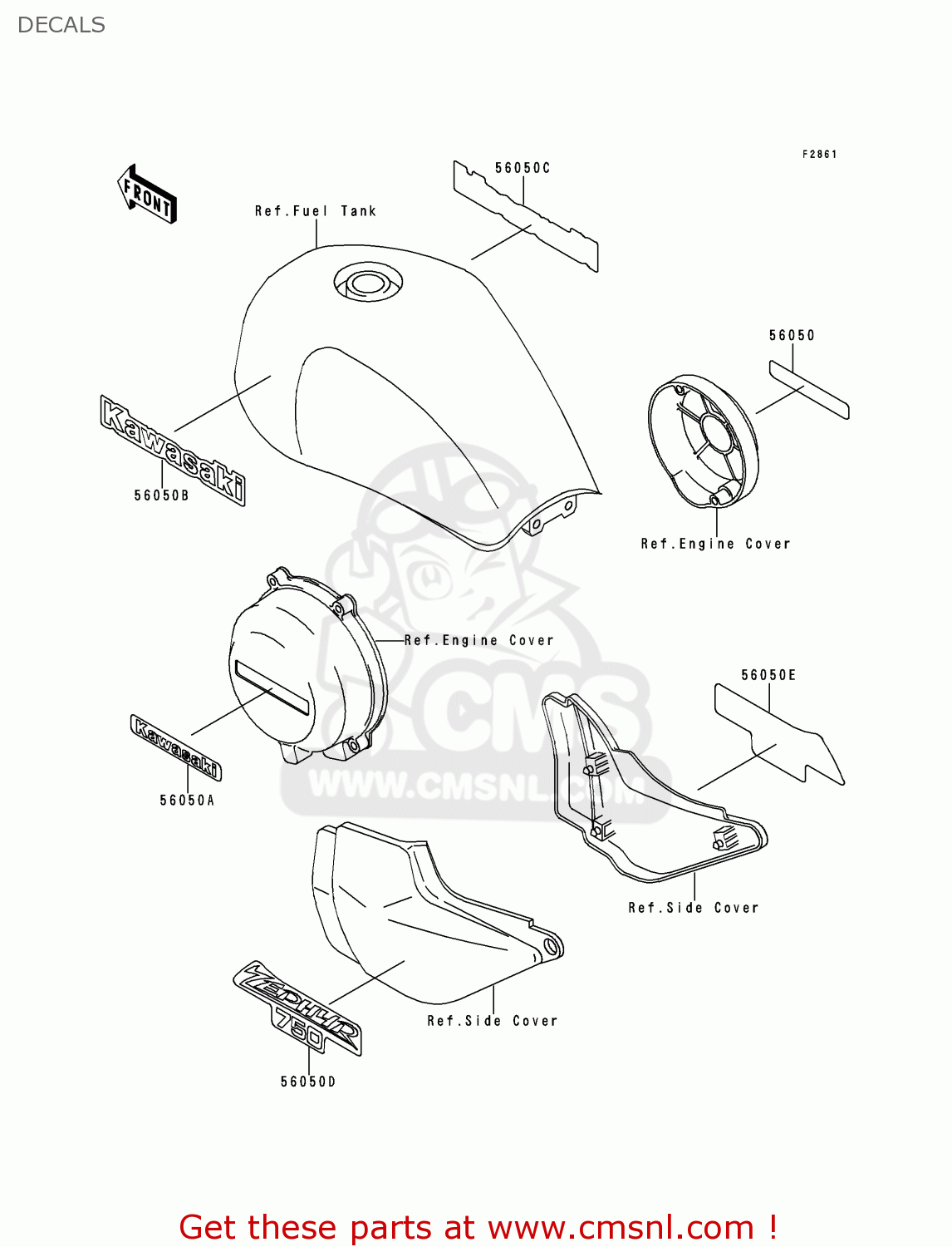 DECALS ZR750C5 ZEPHYR 750 1995 EUROPE UK FR NL AR FG GR SP ST