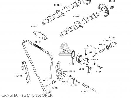 CAMSHAFT(S)/TENSIONER - ZR750C5 ZEPHYR 750 1995 EUROPE UK FR NL AR FG GR SP ST
