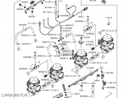 CARBURETOR - ZR750C5 ZEPHYR 750 1995 EUROPE UK FR NL AR FG GR SP ST