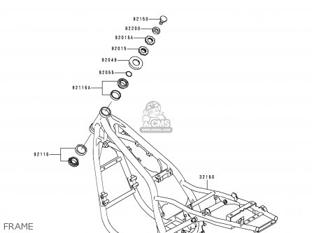 FRAME - ZR750C5 ZEPHYR 750 1995 EUROPE UK FR NL AR FG GR SP ST