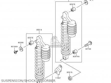 SUSPENSION/SHOCK ABSORBER - ZR750C5 ZEPHYR 750 1995 EUROPE UK FR NL AR FG GR SP ST