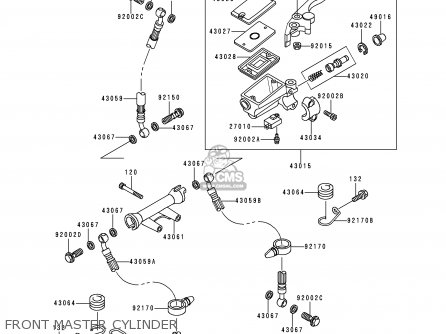FRONT MASTER CYLINDER - ZR750C5 ZEPHYR 750 1995 EUROPE UK FR NL AR FG GR SP ST