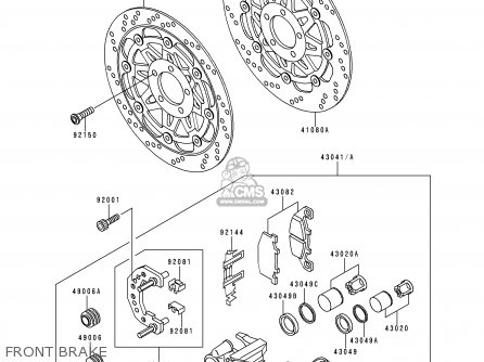 FRONT BRAKE - ZR750C5 ZEPHYR 750 1995 EUROPE UK FR NL AR FG GR SP ST
