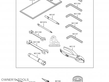 OWNER'S TOOLS - ZR750C5 ZEPHYR 750 1995 EUROPE UK FR NL AR FG GR SP ST