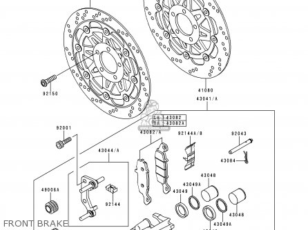 FRONT BRAKE - ZR750D1 ZEPHYR 750 1996 EUROPE UK FR NL AR FG GR NR SD SP ST