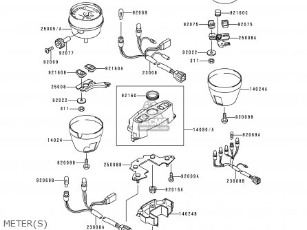 METER(S) - ZR750D1 ZEPHYR 750 1996 EUROPE UK FR NL AR FG GR NR SD SP ST