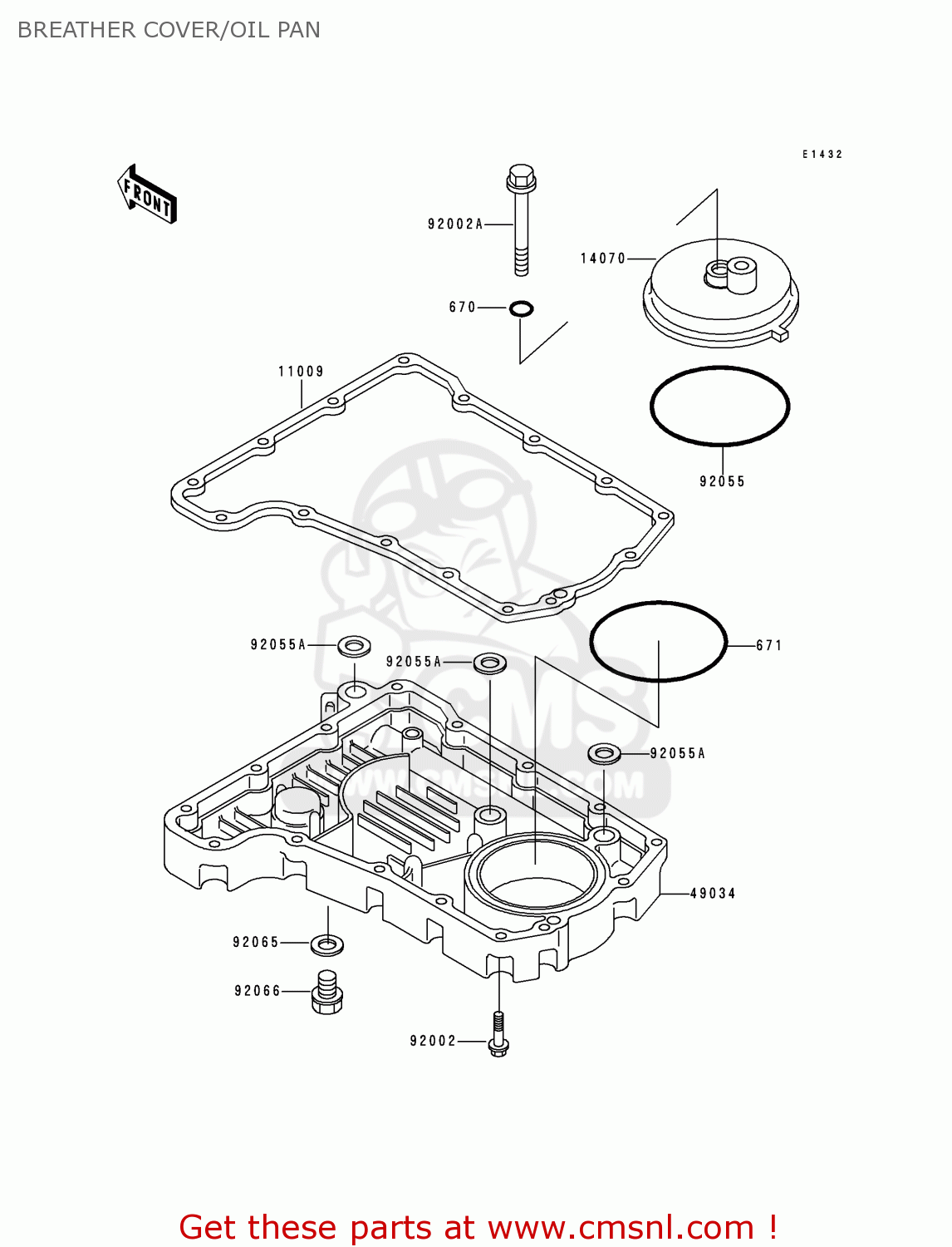 BREATHER COVER/OIL PAN ZR750D2 ZEPHYR 750 1997 AUSTRIA FG