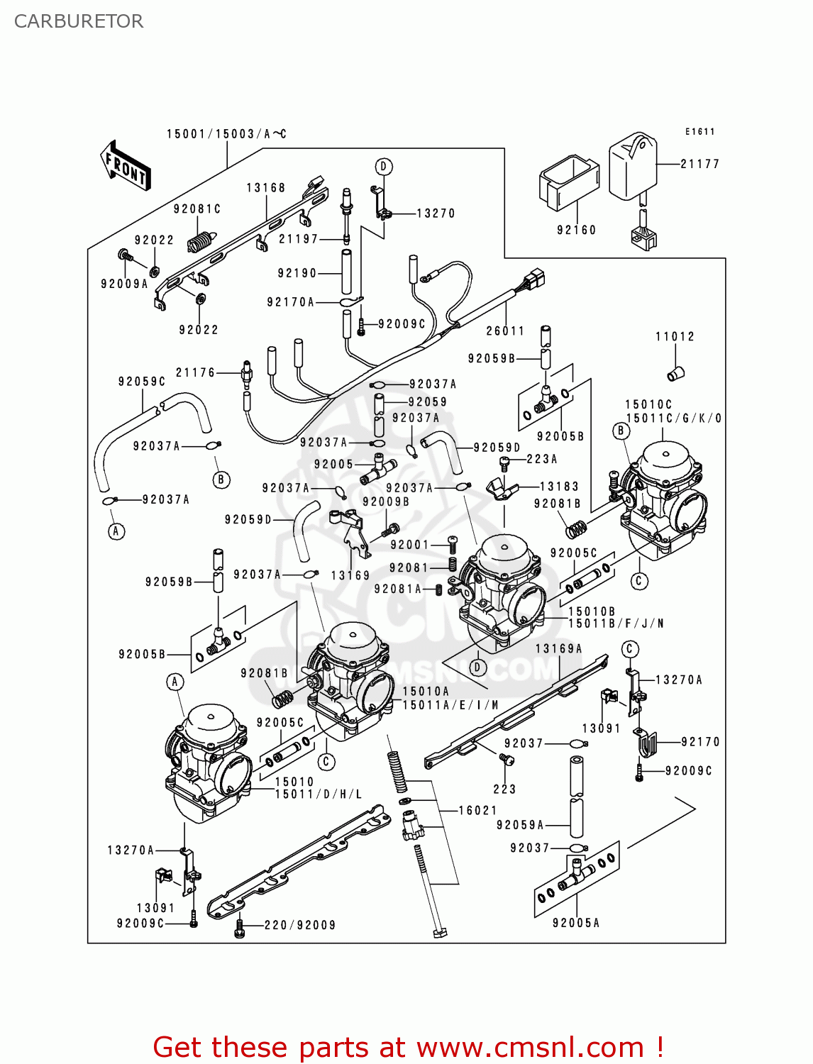 CARBURETOR ZR750D2 ZEPHYR 750 1997 AUSTRIA FG