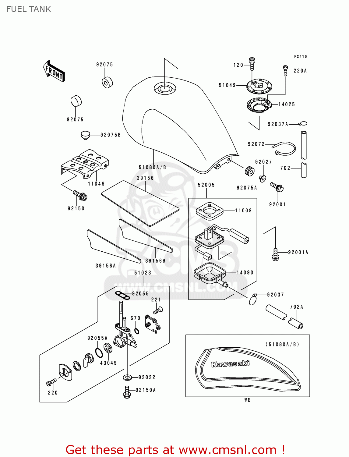 FUEL TANK ZR750D2 ZEPHYR 750 1997 AUSTRIA FG
