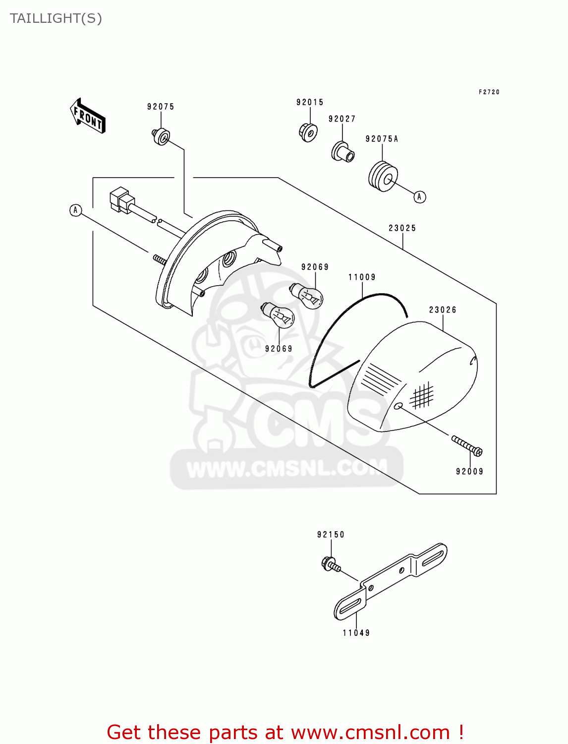 TAILLIGHT(S) ZR750D2 ZEPHYR 750 1997 AUSTRIA FG