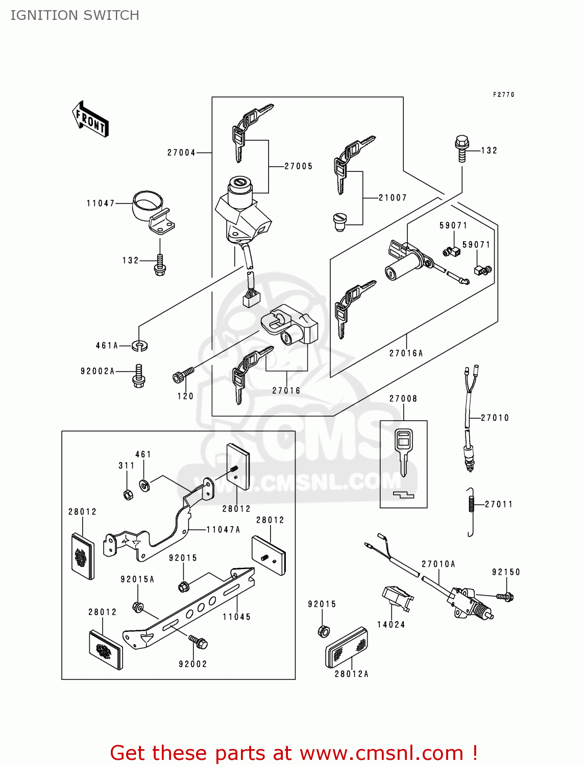 IGNITION SWITCH ZR750D2 ZEPHYR 750 1997 AUSTRIA FG