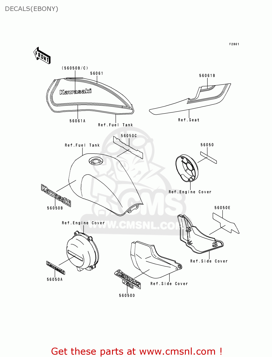 DECALS(EBONY) ZR750D2 ZEPHYR 750 1997 AUSTRIA FG