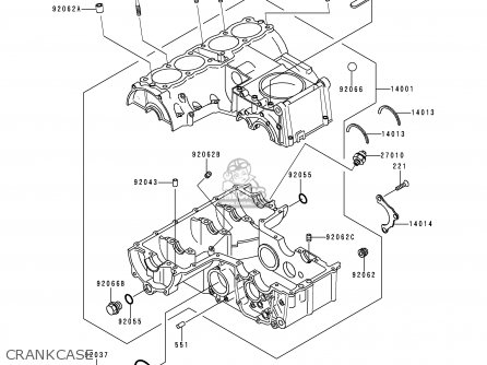CRANKCASE - ZR750D2 ZEPHYR 750 1997 AUSTRIA FG
