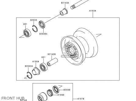 FRONT HUB - ZR750D2 ZEPHYR 750 1997 AUSTRIA FG